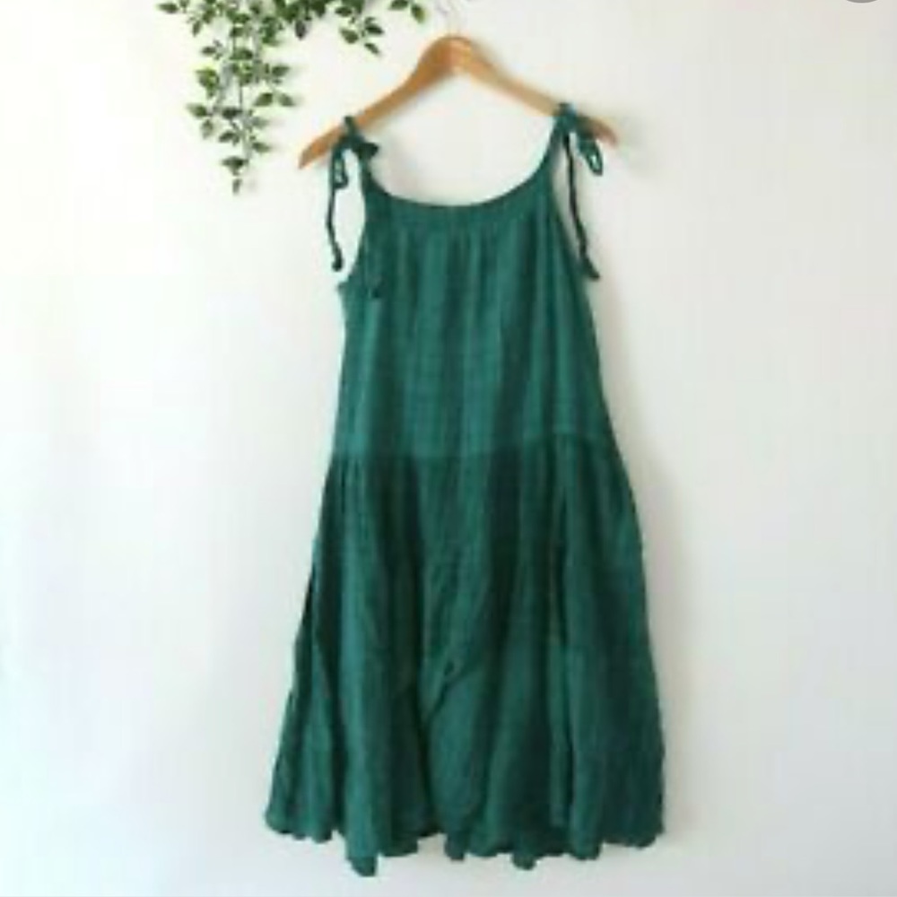 Dolan Green Tiered Dress